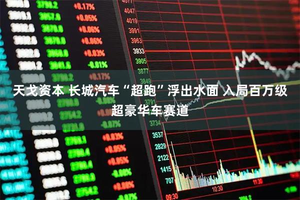 天戈资本 长城汽车“超跑”浮出水面 入局百万级超豪华车赛道