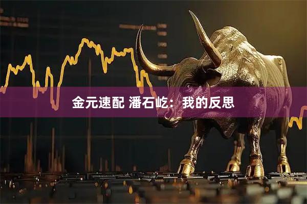 金元速配 潘石屹：我的反思